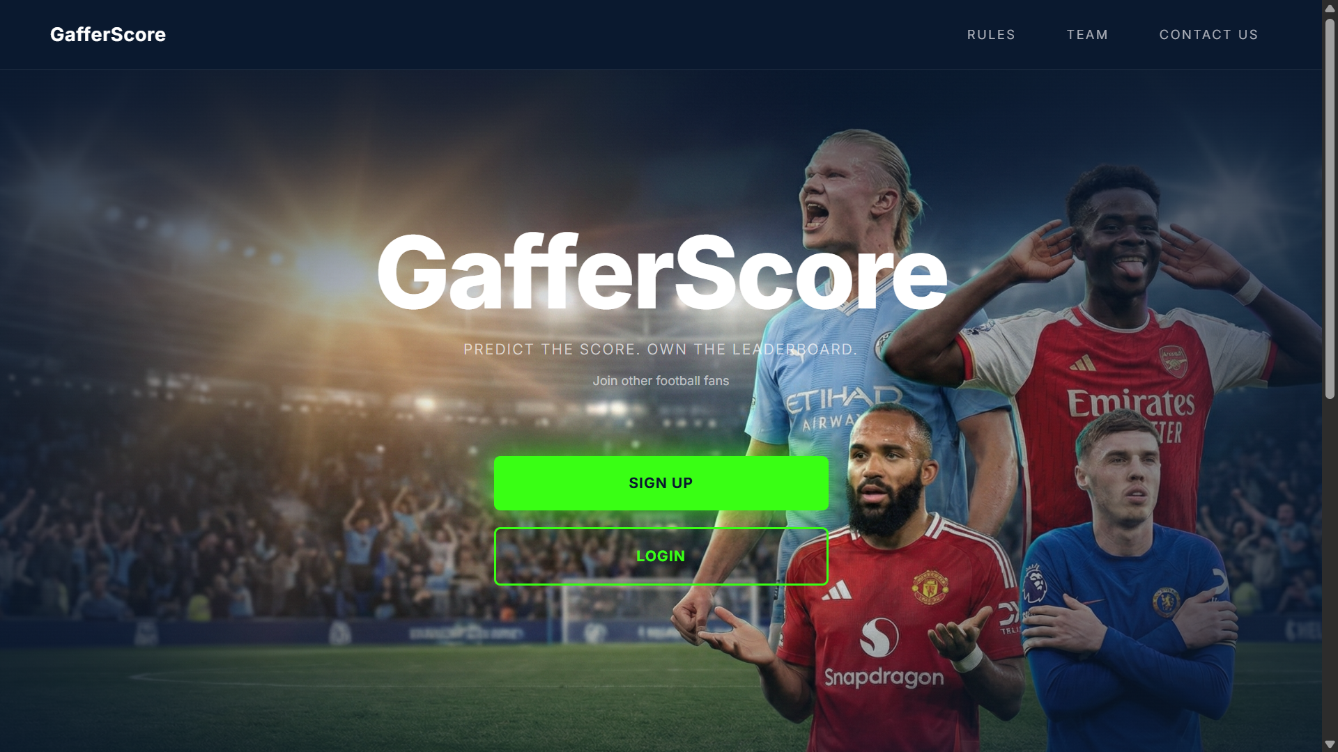 GafferScore preview